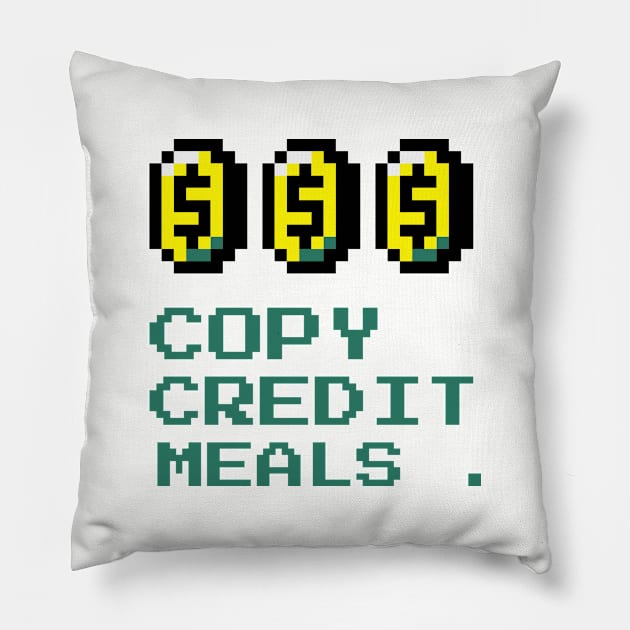 Copy, Credit, Meals. Pillow by Night Shoot Designs
