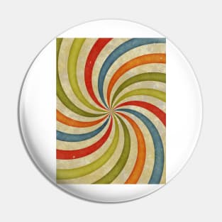 Psychedelic Retro Spiral Pin