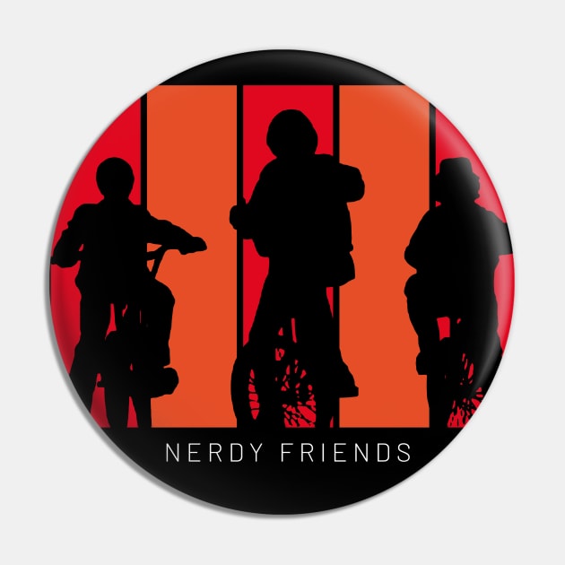 Stranger Things Parody Nerdy Friends Pin by TEEWEB