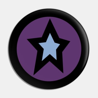 Blue Star Purple Circle Graphic Pin