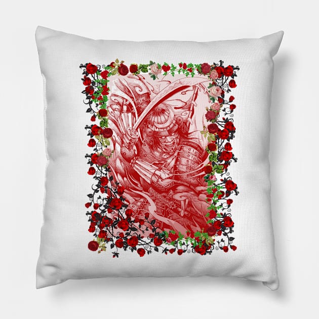 Red Spirit Demons Pillow by sonnycosmics