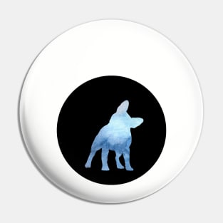 French Bulldog - Ocean Blue Silhouette Pin