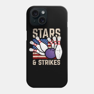 Stars and Strikes | Patriotic 4th of July Bowling Phone Case