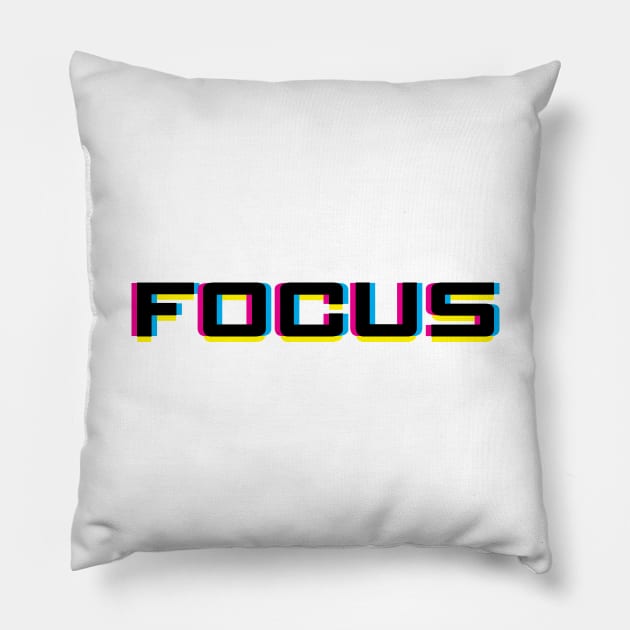 Focus in CMYK Pillow by inotyler