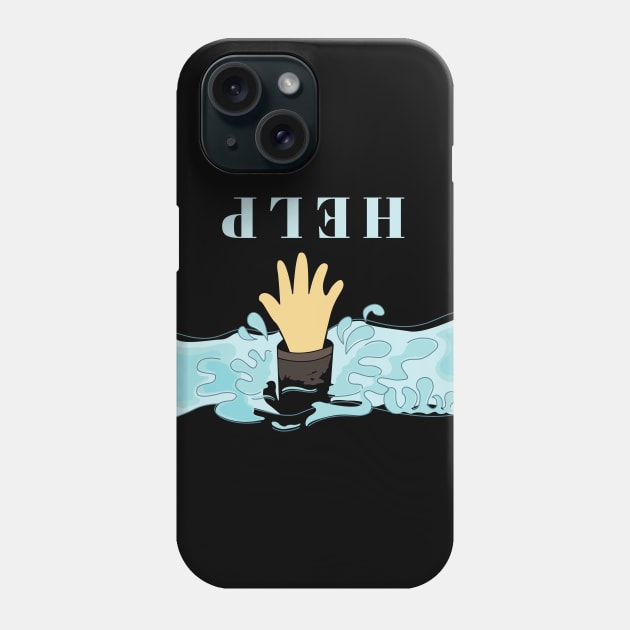 drowning in the ocean Phone Case by Quenini