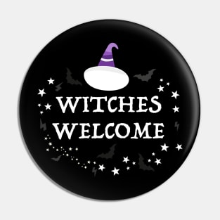 Witches welcome Halloween II Pin