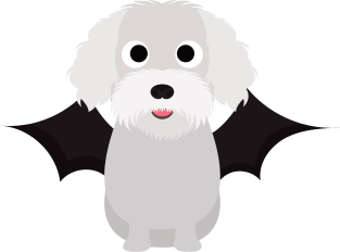 Bichon Frise Halloween Fancy Dress Costume Magnet