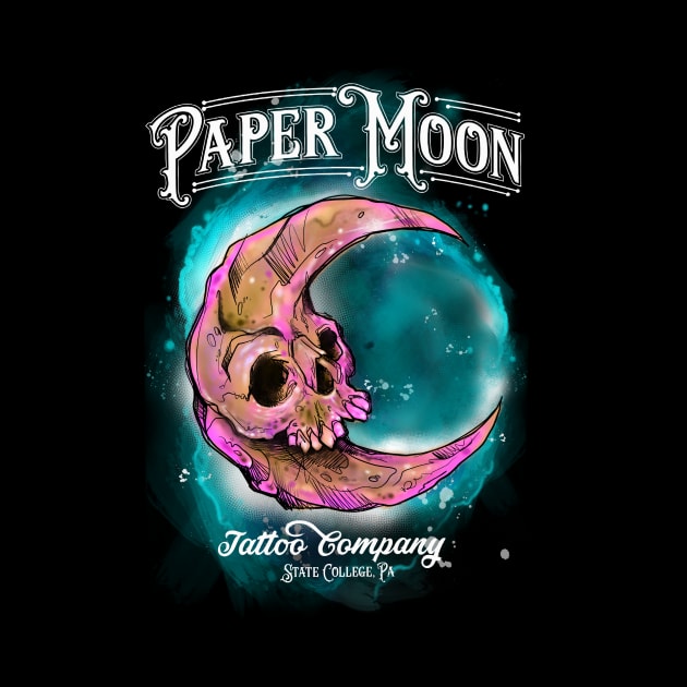 Paper Moon Tattoo Company MoonSkull by PaperMoonTattooCo