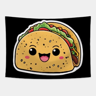 Shell-ebrating Cuteness Kawaii Taco Time! Tapestry