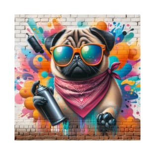 Pug Dog Graffiti T-Shirt