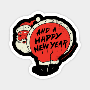 Funny Christmas Santa Merry Christmas Happy New Year Magnet