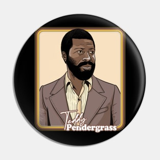 Teddy Pendergrass - Retro Soul Fan Illustration Pin