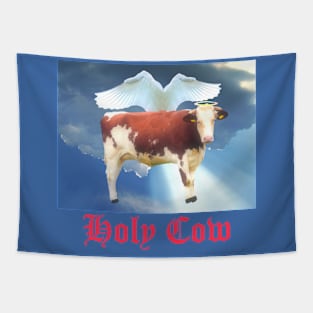 Holy Cow - Funny Hilarious Incredible Dad Joke Meme Tee Tapestry