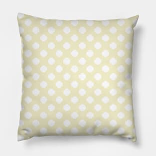 Light Beige Skintone Pastel Color Small White Flower Dots Pattern Pillow