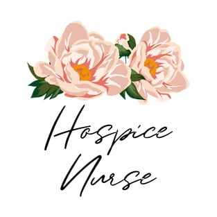 Hospice Nurse - Boho Wild Rose Design T-Shirt