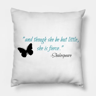 Shakespeare Quote - teal Pillow