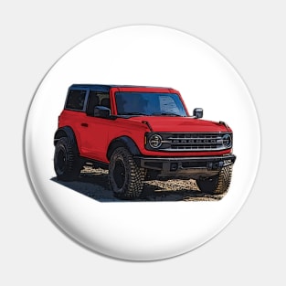 2021 Race Red Ford Bronco 2 Door Pin