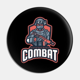 Superheroes Combat - Military Pin