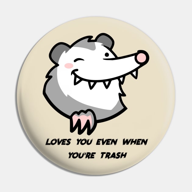 Trash Opossum Pin by KYFriedDice