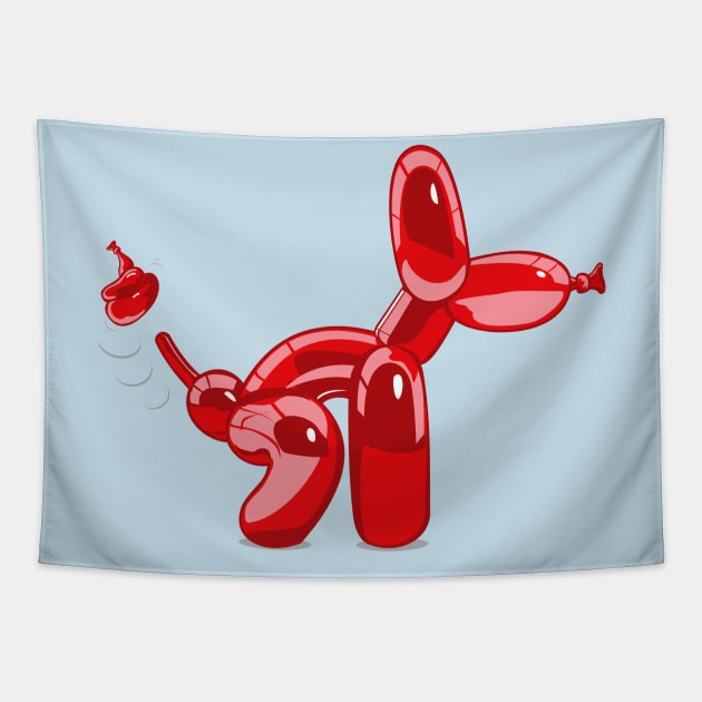 Poop Balloon Dog Tapestry by stenio