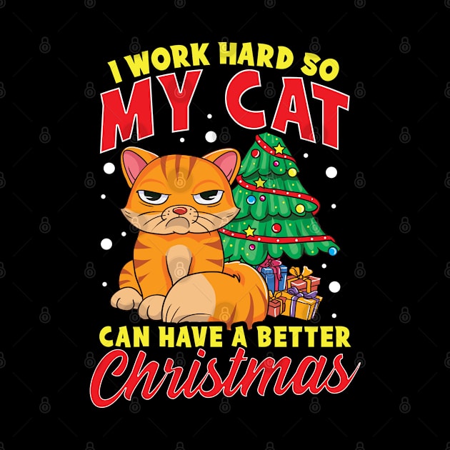 Funny Cat Christmas Sweater by KsuAnn