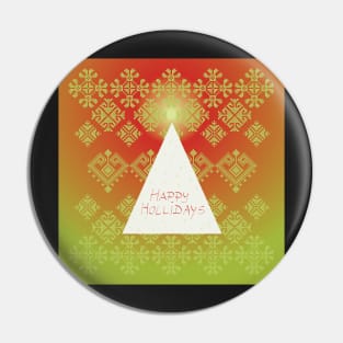 Greeting folk art - Motif design - Christmas tree Pin