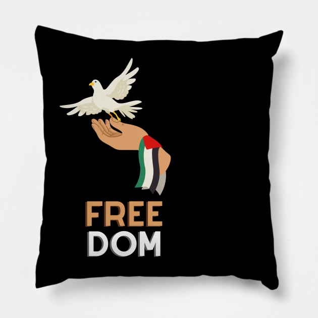 palestine FREEDOM Pillow by faisalde