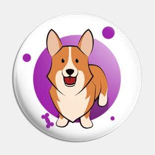 Cute corgi cartoon Pin