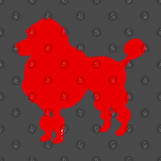 red poodle dog by cartoonygifts