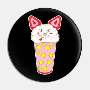 Milkshake cat Pin