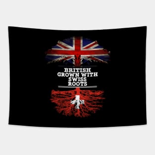 British Grown With Swiss Roots - Gift for Swiss With Roots From Switzerland Tapestry
