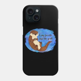 Otter Favorite Heart Rock Phone Case