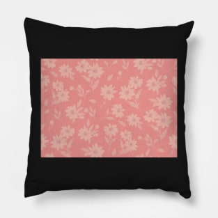 The cute flower pattern in light yellow and peach pink fresh spring colours Pillow