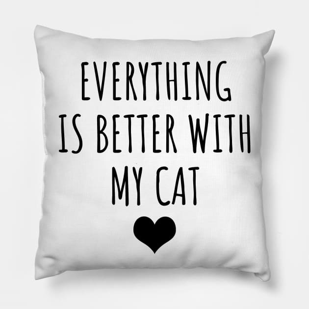 Everything is better with my cat Pillow by LunaMay