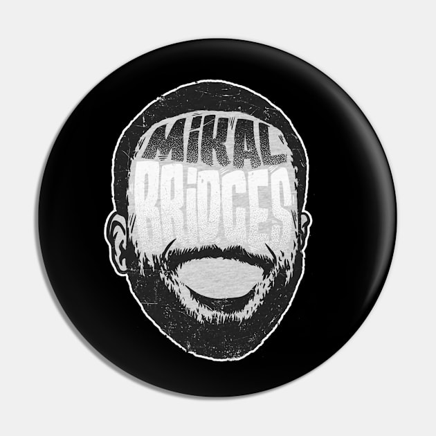 Mikal Bridges Brooklyn Player Silhouette Pin by danlintonpro