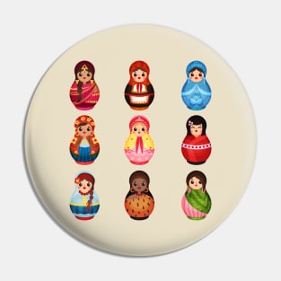 Russian Dolls Collection Pin