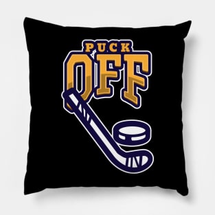 Funny Hockey Player Pun Pillow