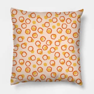 Funny orange and yellow dots Pillow