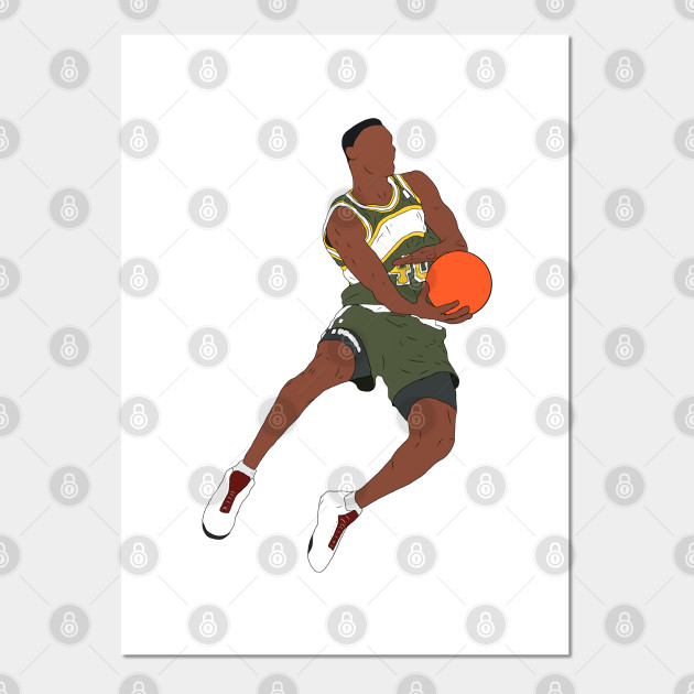 NBA Basketball Poster 24/" X 36/" NEW 1 GARY PAYTON SHAWN KEMP