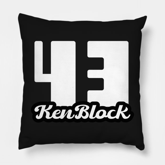 ken block 43 Pillow by lounesartdessin