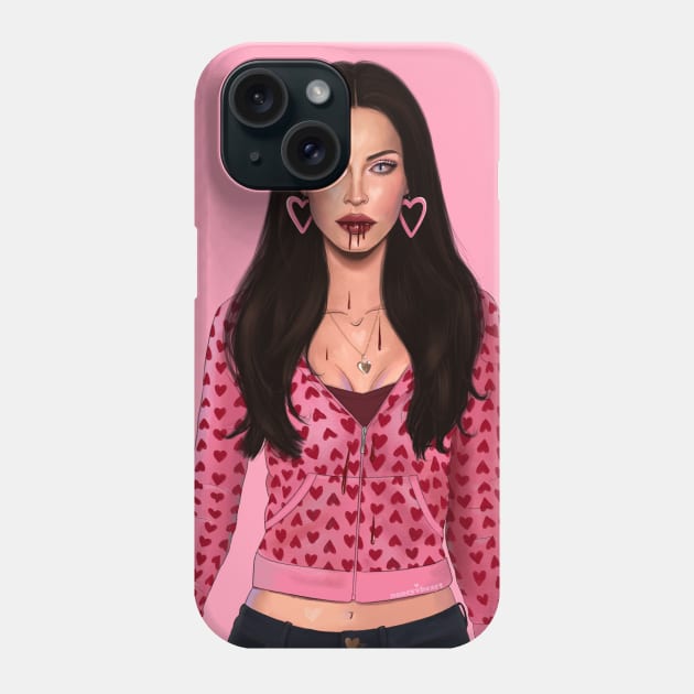 Jennifer’s Body Hearts y2k Check Phone Case by thelamehuman