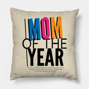 Simply MOM OF THE YEARS Typography - Mother's Day Pillow