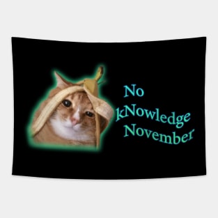 No kNowledge November NNN Cat Banana Meme Tapestry