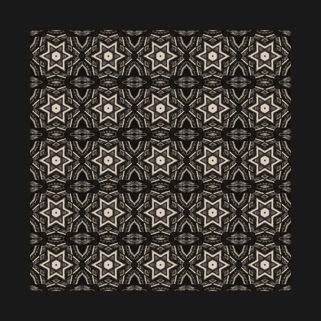 Rough Black and White Kaleidoscope Pattern (Seamless) 2 by Swabcraft