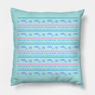 Dolphin repeating Pattern Pillow