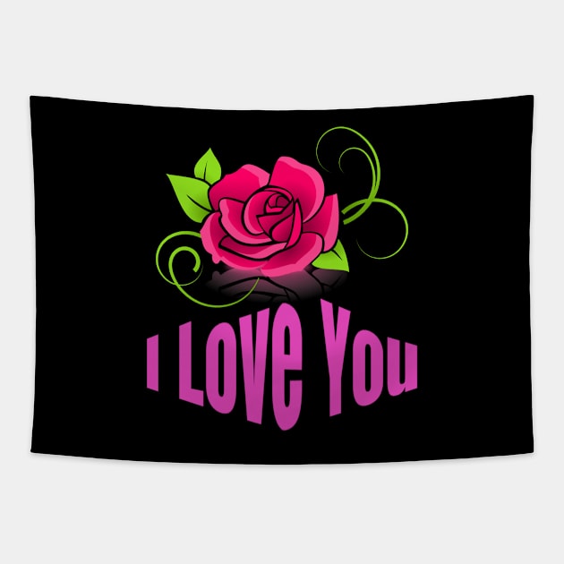 I Love You Tapestry by jerranne