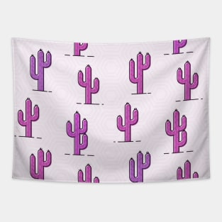 Purple cactus pattern Tapestry