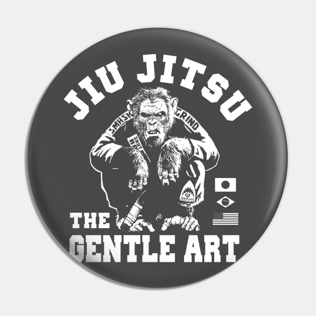 Gentle Art Chimp Pin by Ground Shark