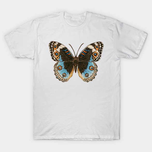 Blue Pansy Butterfly - Butterfly - T-Shirt