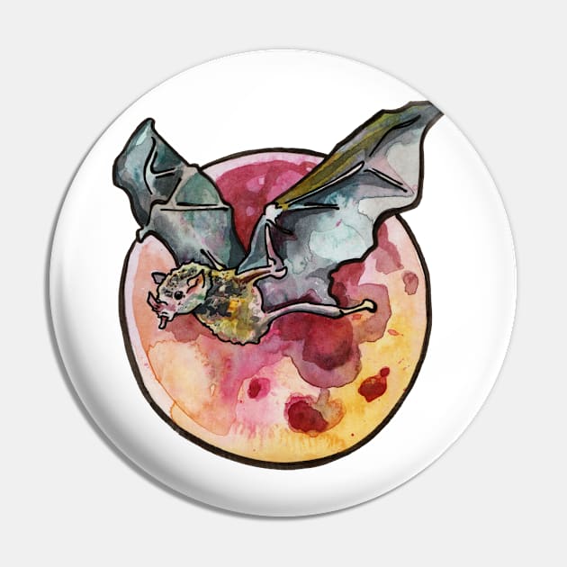 Blood Moon Bat Pin by JenTheTracy